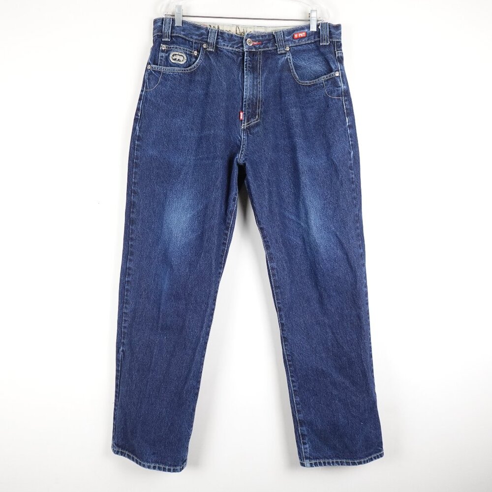 Vintage 90s Ecko Baggy Jeans Mens 36 (37x32) 5th Anniversary 5 PKT Streetwear